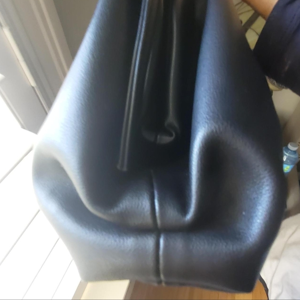 Black Leather Tote Bag